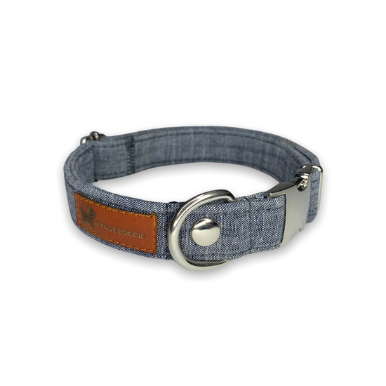 Denim Grey Collar