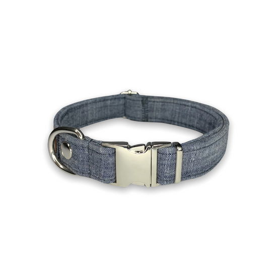 Denim Grey Collar